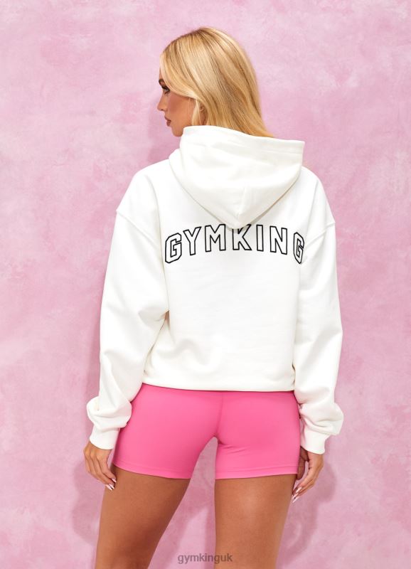 Gym King Malibu Oversized Hood Cream Women Clothing J2PFB340 - Image 2