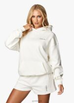 Gym King Malibu Oversized Hood Cream Women Clothing J2PFB340 - Image 12