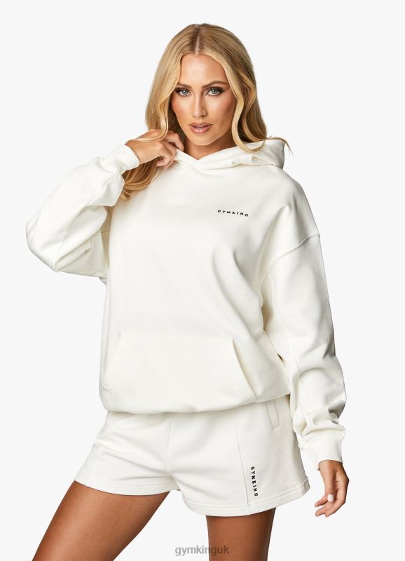 Gym King Malibu Oversized Hood Cream Women Clothing J2PFB340 - Image 12