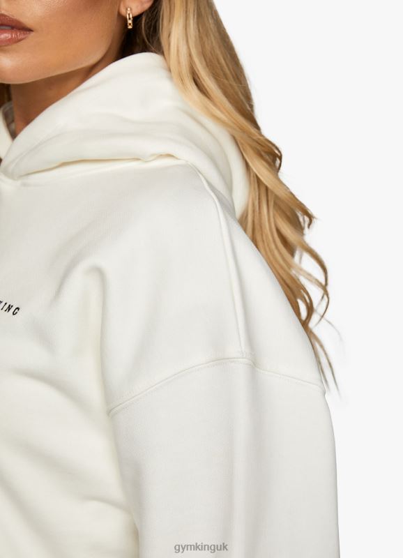 Gym King Malibu Oversized Hood Cream Women Clothing J2PFB340 - Image 4
