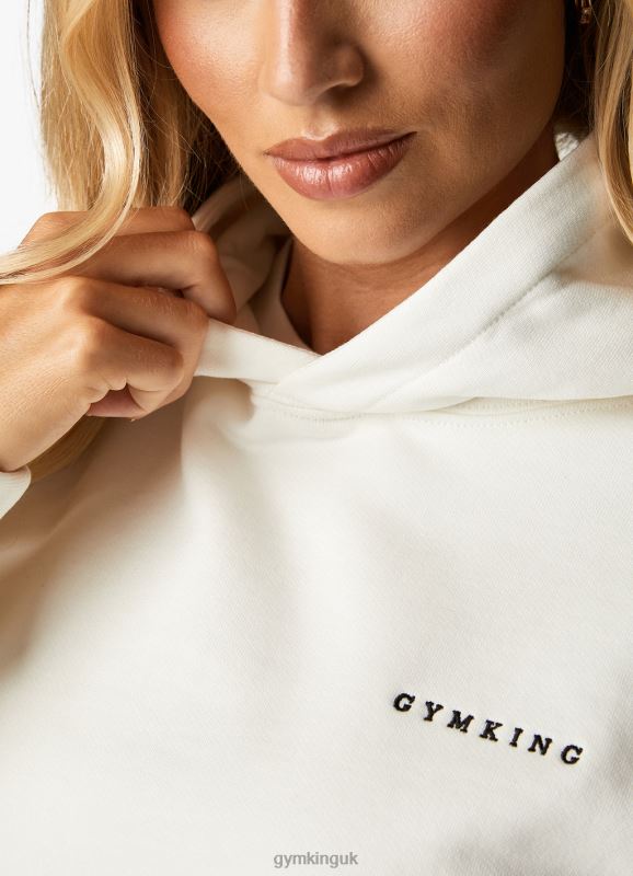 Gym King Malibu Oversized Hood Cream Women Clothing J2PFB340 - Image 7