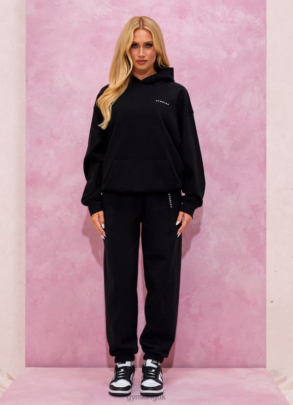 Gym King Malibu Oversized Hood & Jogger Black Women Clothing J2PFB562 - Image 8
