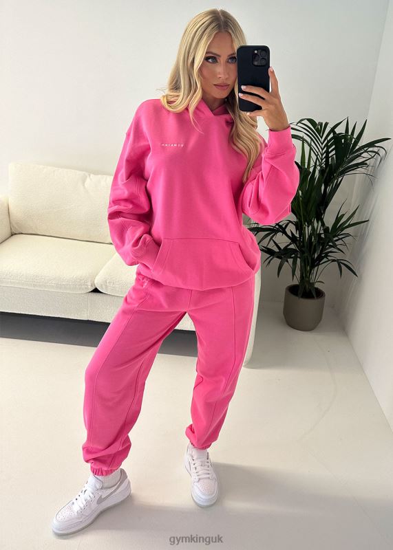 Gym King Malibu Oversized Hood & Jogger Pink Women Clothing J2PFB561 - Image 13
