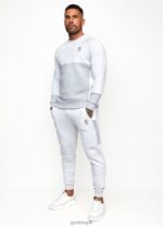 Gym King Minefield Crew Snow Marl/White/Light Grey Marl Men Clothing J2PFB228 - Image 4