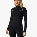 Gym King Motivate 1/4 Zip Black/White Women Clothing J2PFB441