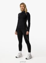 Gym King Motivate 1/4 Zip Black/White Women Clothing J2PFB441 - Image 3