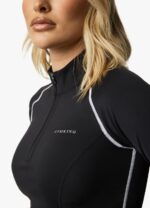 Gym King Motivate 1/4 Zip Black/White Women Clothing J2PFB441 - Image 4