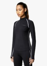 Gym King Motivate 1/4 Zip Black/White Women Clothing J2PFB441 - Image 6