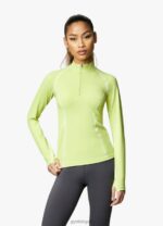 Gym King Motivate 1/4 Zip Graphite/Lime Women Clothing J2PFB445 - Image 4