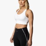 Gym King Motivate Bra White Women Clothing J2PFB579