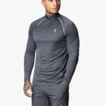 Gym King Motivate Stripe Funnel Graphite Men Clothing J2PFB188