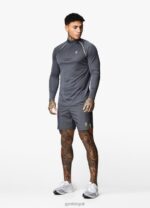 Gym King Motivate Stripe Funnel Graphite Men Clothing J2PFB188 - Image 4