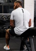 Gym King Nothing Beats Belief Tee White Men Clothing J2PFB12