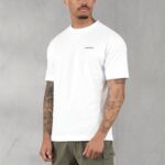 Gym King Premium Linear Tee White Men Clothing J2PFB50