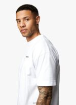Gym King Premium Linear Tee White Men Clothing J2PFB50 - Image 5