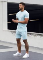 Gym King Pro Jersey Short Aqua Sky Men Clothing J2PFB86 - Image 2