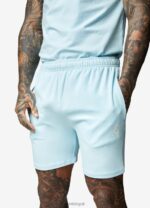 Gym King Pro Jersey Short Aqua Sky Men Clothing J2PFB86 - Image 7