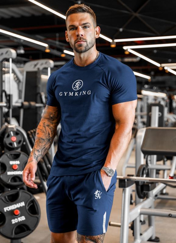 Gym King Pro Jersey Short Moonlight Blue Men Clothing J2PFB82 - Image 3