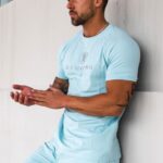 Gym King Pro Jersey Tee Aqua Sky Men Clothing J2PFB9