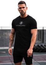 Gym King Pro Jersey Tee Black Men Clothing J2PFB3
