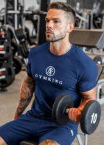 Gym King Pro Jersey Tee Moonlight Blue Men Clothing J2PFB2 - Image 2