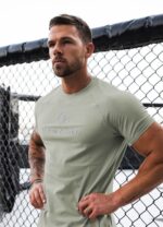 Gym King Pro Jersey Tee Soft Khaki Men Clothing J2PFB1 - Image 2