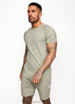Gym King Pro Jersey Tee Soft Khaki Men Clothing J2PFB1 - Image 5