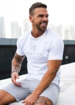 Gym King Pro Jersey Tee White Men Clothing J2PFB64