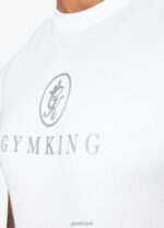 Gym King Pro Jersey Tee White Men Clothing J2PFB64 - Image 3