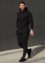 Gym King Pro Logo Fleece Jogger Black Men Clothing J2PFB300 - Image 3