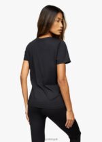 Gym King Pro Logo Tee Black/Rose Gold Women Clothing J2PFB468 - Image 6