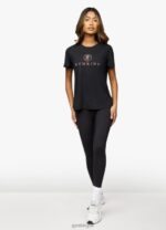 Gym King Pro Logo Tee Black/Rose Gold Women Clothing J2PFB468 - Image 7
