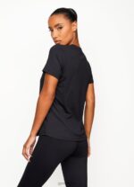 Gym King Pro Logo Tee Black Women Clothing J2PFB427 - Image 2
