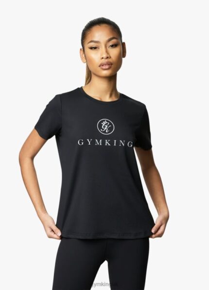 Gym King Pro Logo Tee Black Women Clothing J2PFB427
