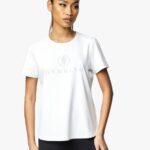 Gym King Pro Logo Tee White Women Clothing J2PFB426