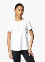 Gym King Pro Logo Tee White Women Clothing J2PFB426