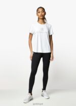 Gym King Pro Logo Tee White Women Clothing J2PFB426 - Image 3