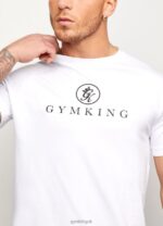 Gym King Pro Tee White Men Clothing J2PFB4 - Image 6