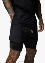Gym King Rebellion 5'' Short Black Men Clothing J2PFB151 - Image 13