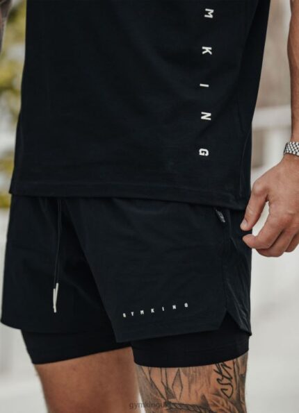 Gym King Rebellion 5'' Short Black Men Clothing J2PFB151