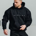 Gym King Rebellion Fleece Hood Black Men Clothing J2PFB210