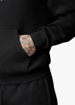 Gym King Rebellion Fleece Hood Black Men Clothing J2PFB210 - Image 3