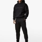 Gym King Rebellion Fleece Tracksuit Black Men Clothing J2PFB250