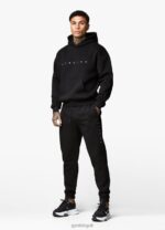 Gym King Rebellion Fleece Tracksuit Black Men Clothing J2PFB250