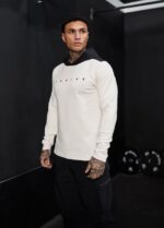 Gym King Rebellion Hood Antique White Men Clothing J2PFB218