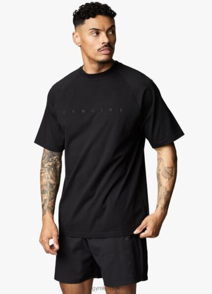 Gym King Rebellion Jersey Tee Black Men Clothing J2PFB57