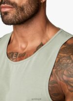 Gym King Rebellion Jersey Vest Soft Khaki Men Clothing J2PFB231 - Image 5