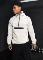 Gym King Rebellion Overhead Jacket Antique White Men Clothing J2PFB302 - Image 14