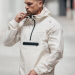 Gym King Rebellion Overhead Jacket Antique White Men Clothing J2PFB302