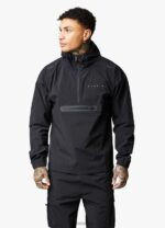 Gym King Rebellion Overhead Jacket Black Men Clothing J2PFB303 - Image 4
